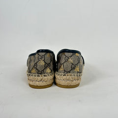 Gucci GG Supreme Bees Espadrille Flats Size 35.5