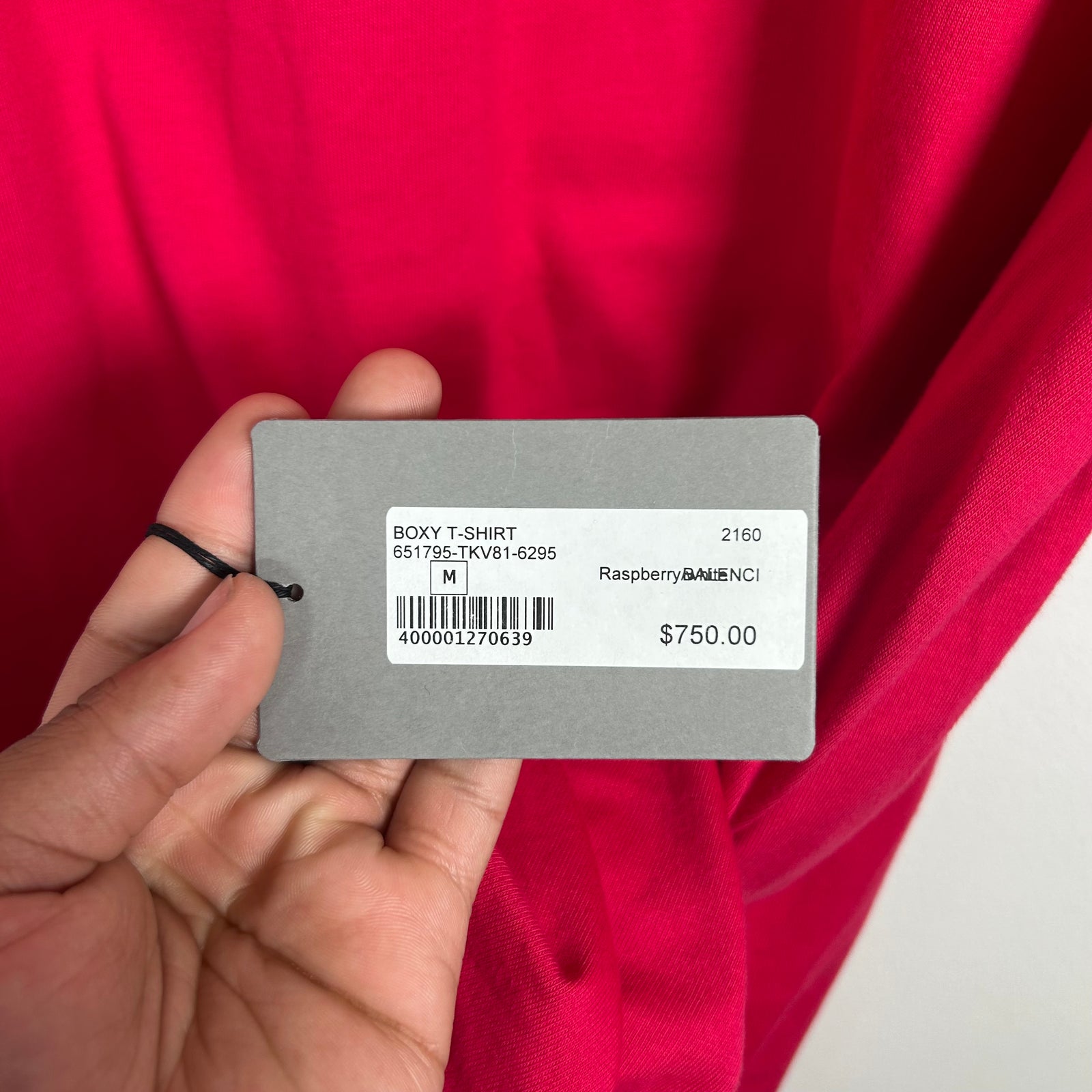 Balenciaga Pink 'Your Logo Here' Tee Size M