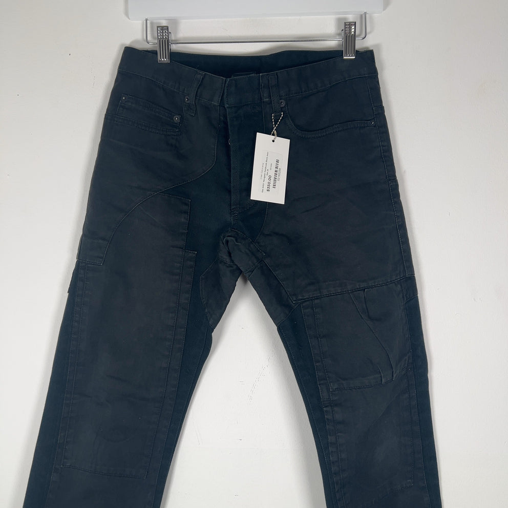 Dior AW07 'Navigate' Patchwork Black Jeans Size 29