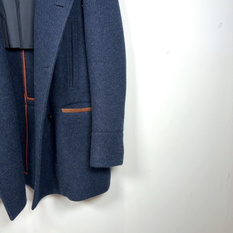 Loro Piana Cashmere Wool & Nutria Fur Trench Coat