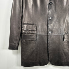 Ralph Lauren Purple Label Lambskin Leather Blazer Size 42R