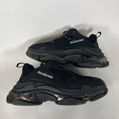 Balenciaga Black Triple S Sneakers Sz 42