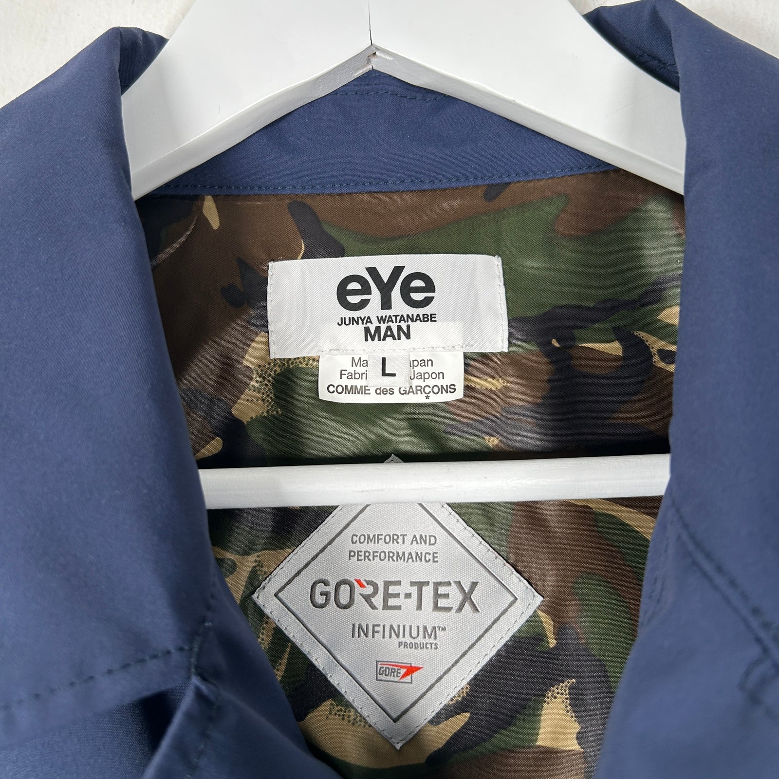 Junya Wanatabe 'Eye' Blue Rain Jacket Size L