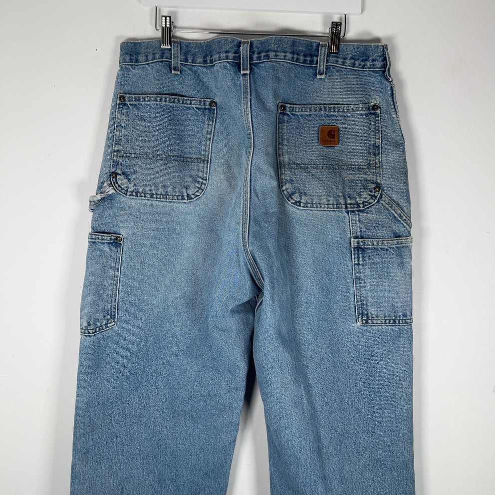 Carhartt Vintage Distressed Denim Double Knee Carpenter Jeans