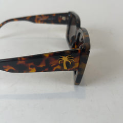 Palm Angels Large Square Tortoise Shell Frame Sunglasses