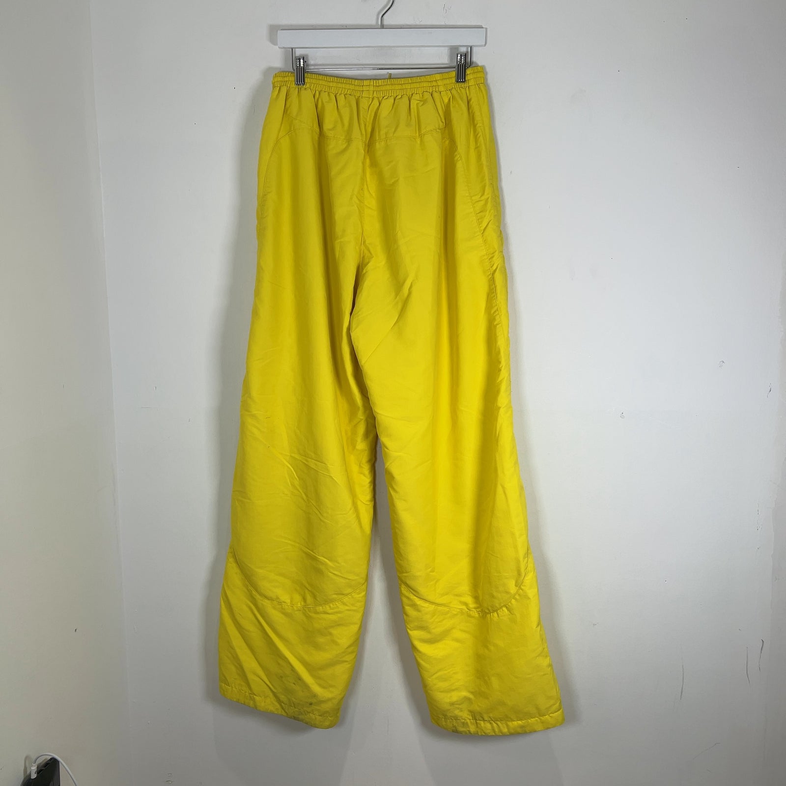 Balenciaga Sport Logo Yellow Nylon Ski Pants