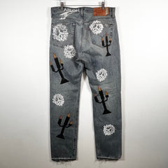 Denim Tears x Virgil Abloh Lightwash Wreath Jeans