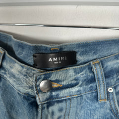 Amiri Patchwork Cut-Off Shorts Size 32