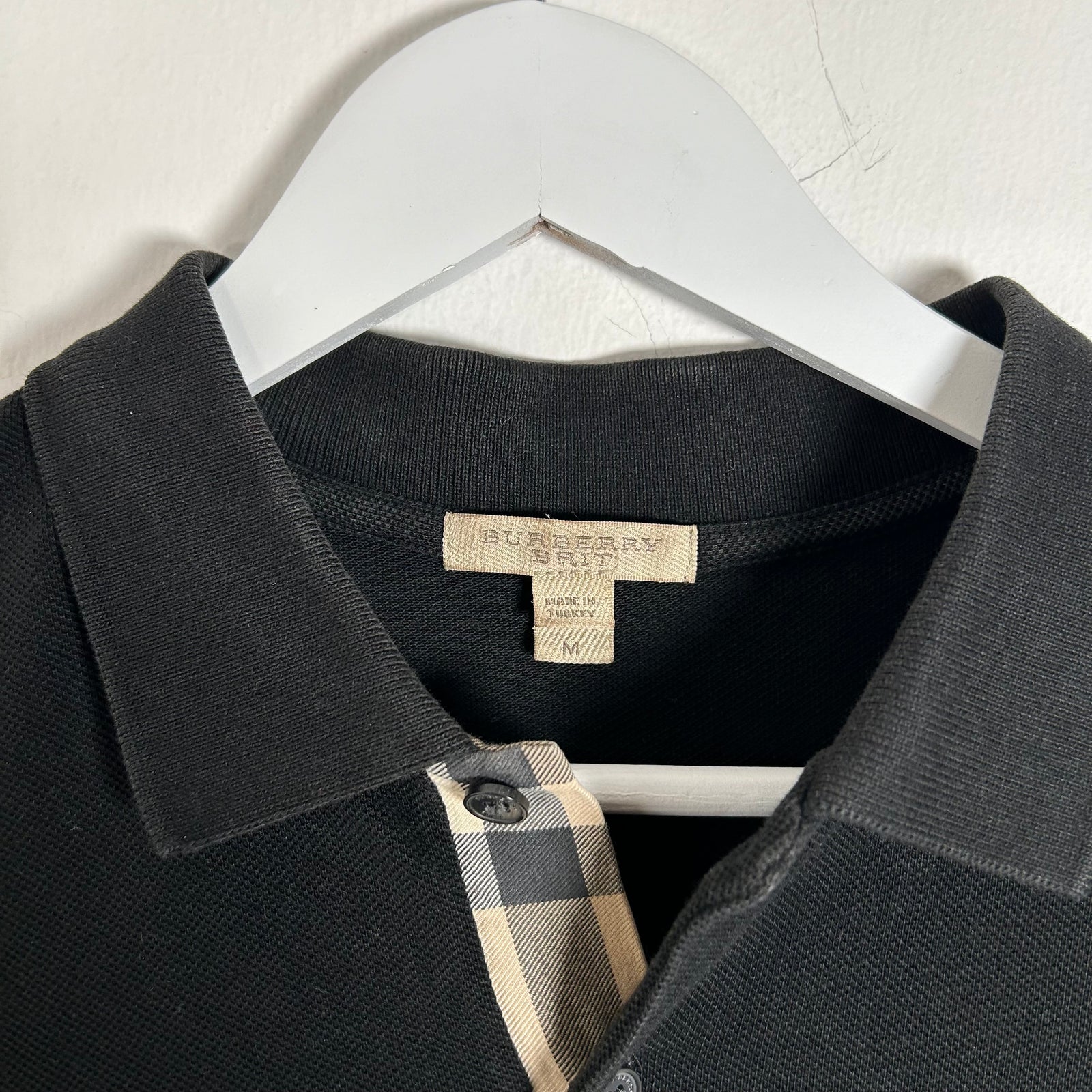 Burberry Black Polo Size M