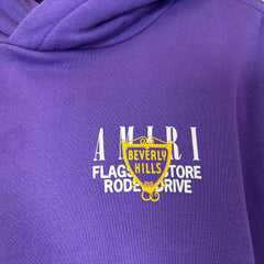 Amiri Purple Beverly Hills Exclusive Hoodie Size XL