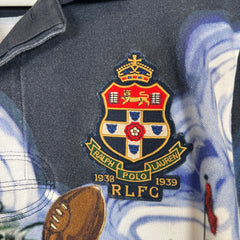 Polo Ralph Lauren Bear Rugby AOP Polo Shirt Size L