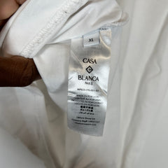 Casablanca White La Colomne T-Shirt Size XL