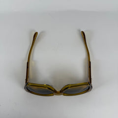 Chrome Hearts Yellow 18k Gold Box Officer Sunglasses
