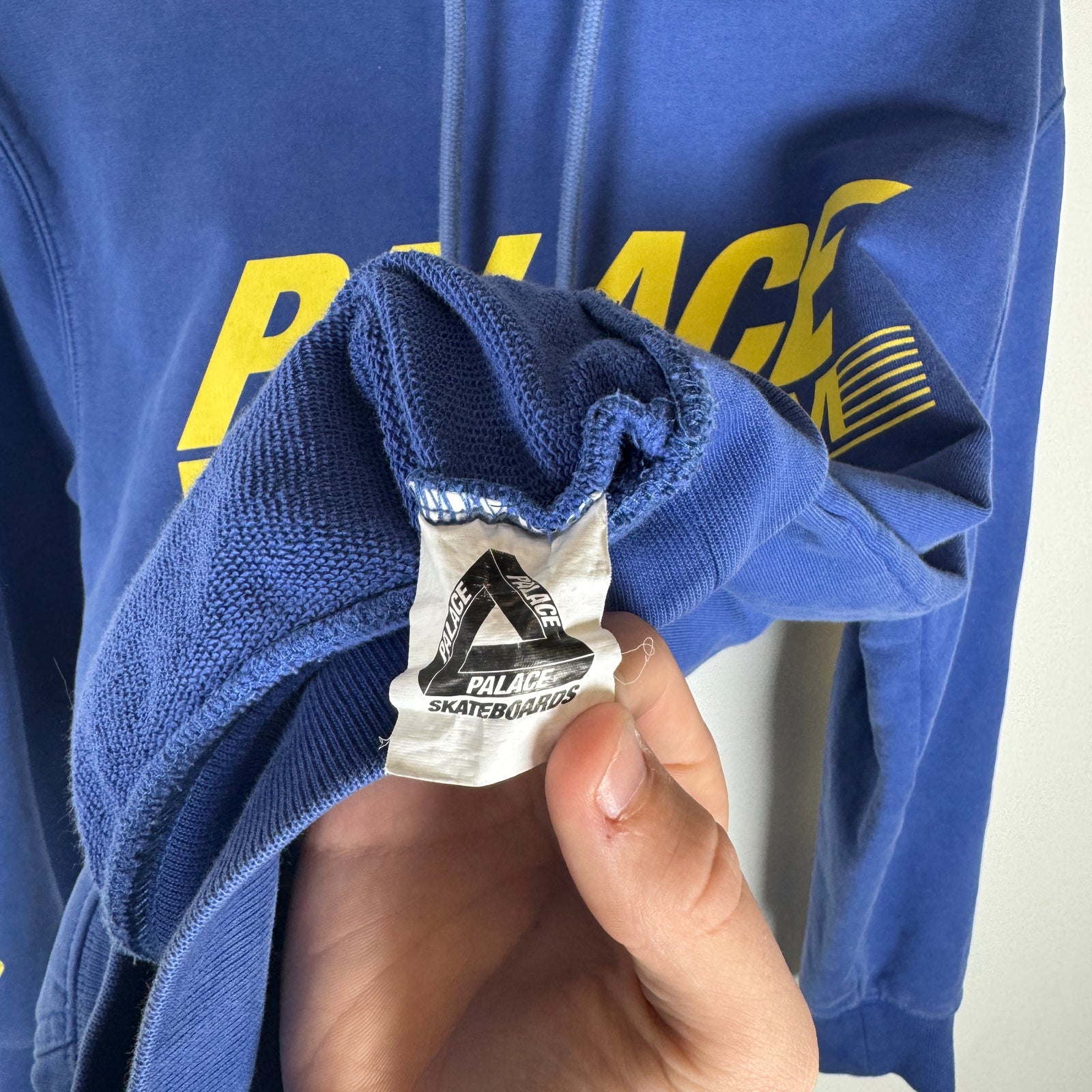 Palace Blue/Yellow Pro Team Hoodie Size S