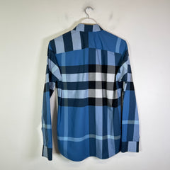 Burberry Blue Check Button-Up Shirt