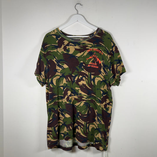 Off-White Camoflauge 'Piece By Design' T-Shirt Size M
