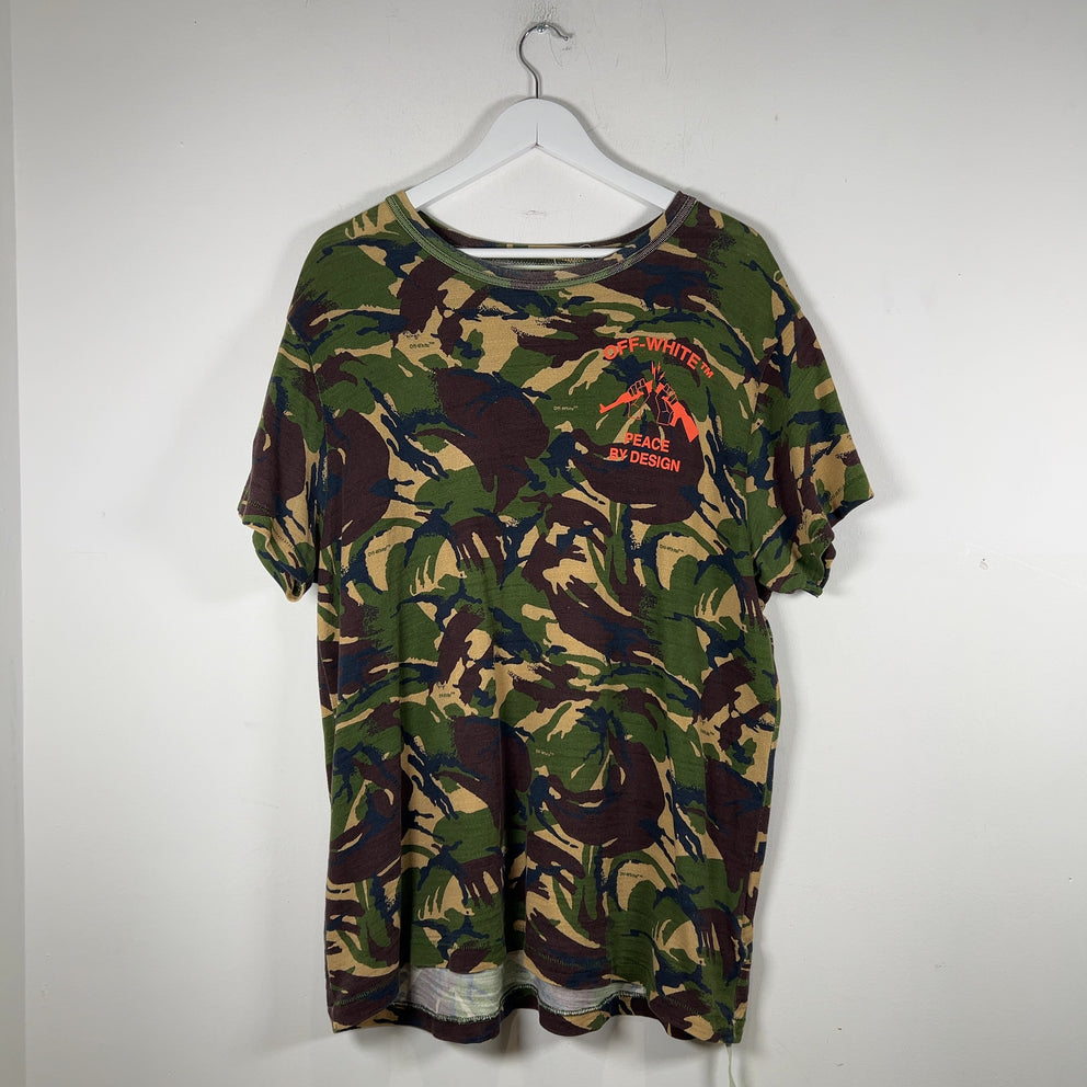 Off-White Camoflauge 'Piece By Design' T-Shirt Size M
