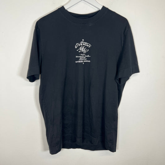 Givenchy Black Paris Logo T-shirt Size XL