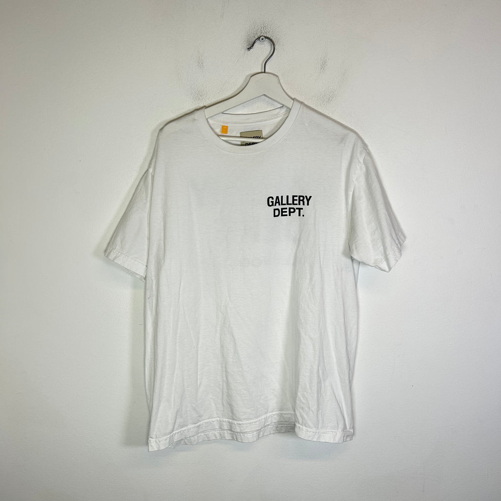 Gallery Dept White/Black Souvenir Logo T-Shirt Size M