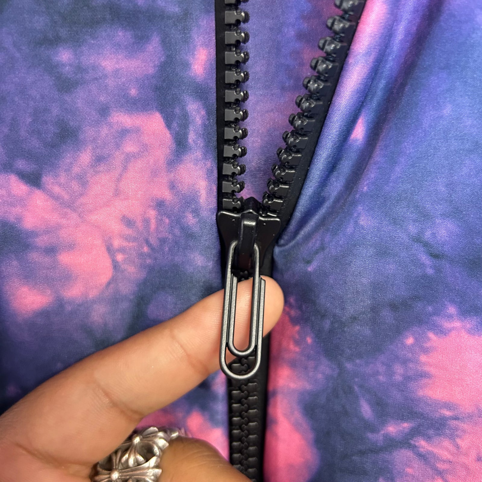 Off-White Fuchsia Tye Dye Arrows Ski Jacket Size XL