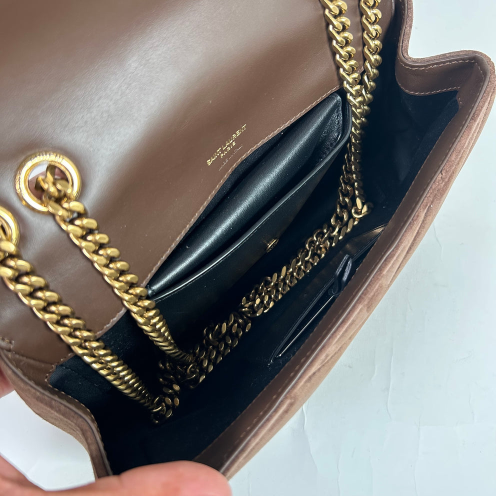 Saint Laurent Small Matelasse LouLou Suede Bag