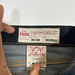 Evisu Indigo Seagull Print Regular Fit Jeans