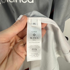 Casablanca Grey Logo Jersey Polo Size XXL