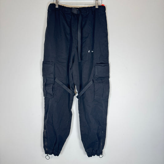 Off-White Black Parachute Cargo Pants Size 36