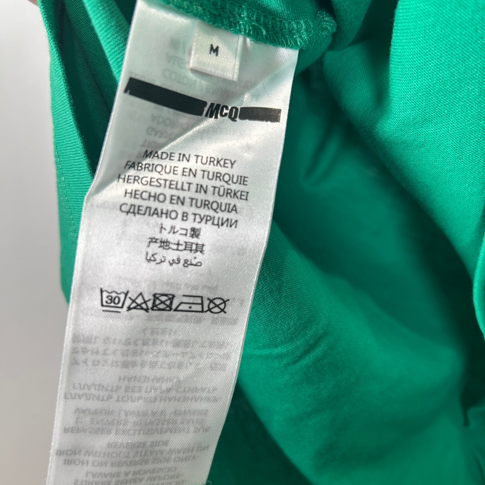Alexander Mcqueen MCQ Green Graphic T-Shirt Size M