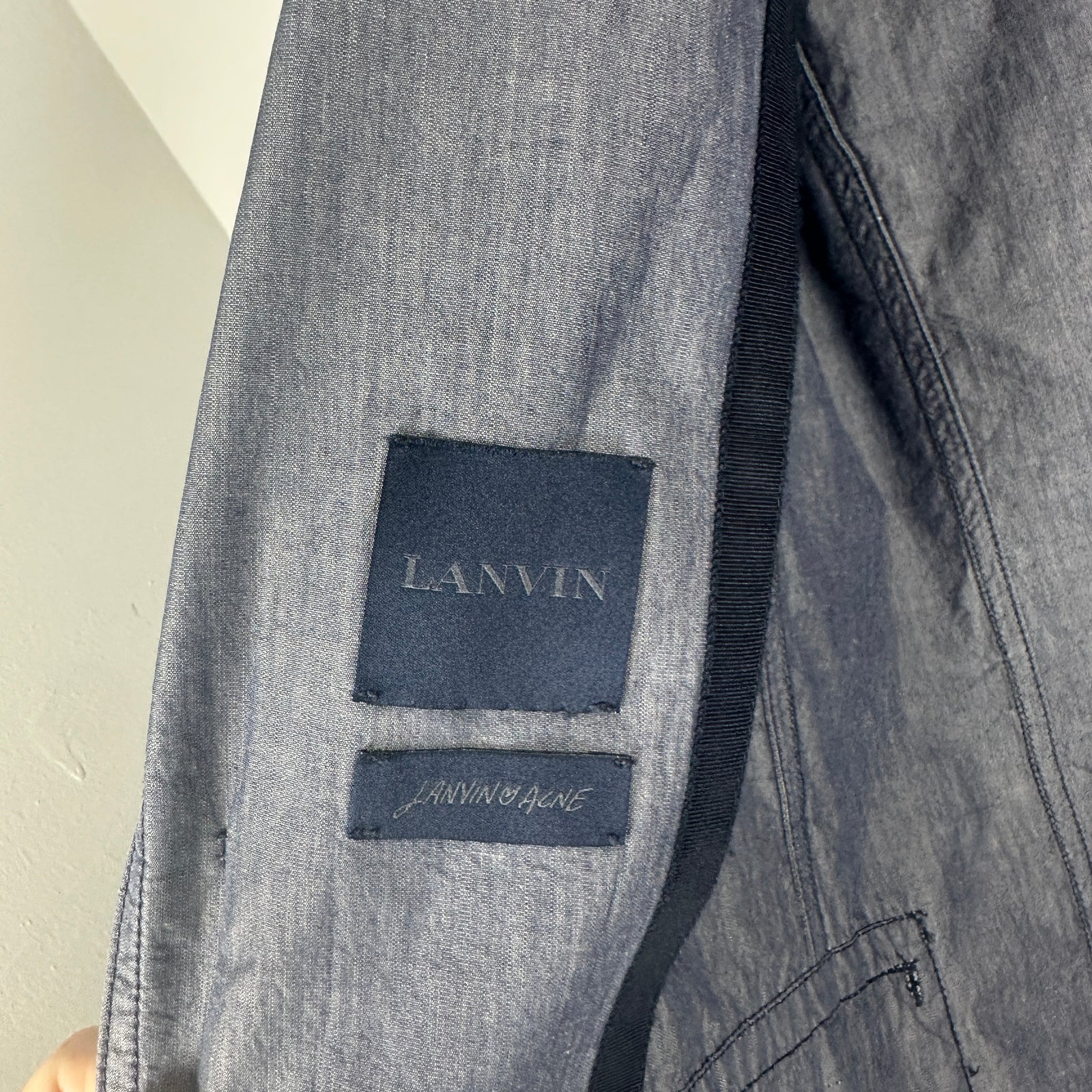 Lanvin x Acne SS09 Blue Linen Like Blazer Size M