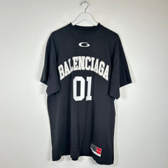 Balenciaga Grey Basketball Jersey T-shirt Size 2