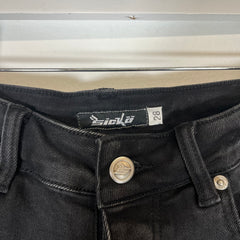 Sicko Born From Pain Black Chain Stitch Jeans Size 28
