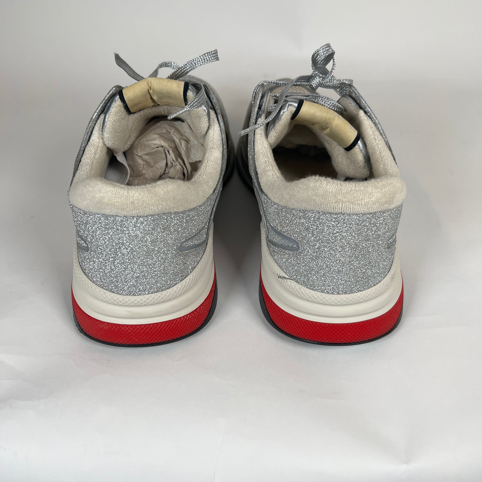 Gucci Ultrapace Silver Sparkle Size 12
