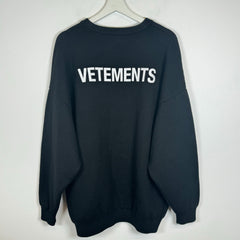 Vetements Heavy Knit Logo Sweater Size XL