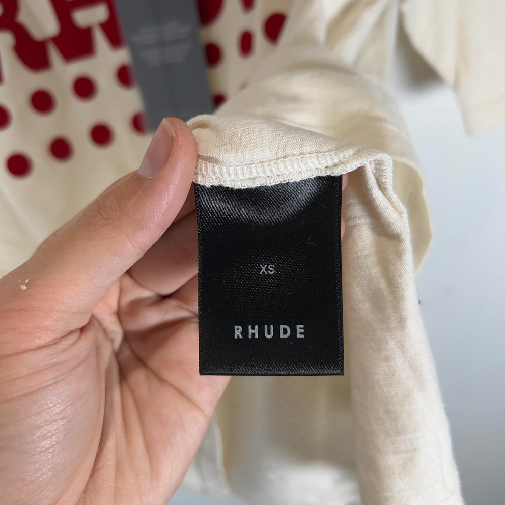 Rhude Polka Dot Logo Graphic T-Shirt