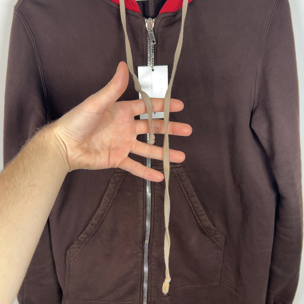 Rick Owens Dark Amber/Cherry Felpa Hoodie
