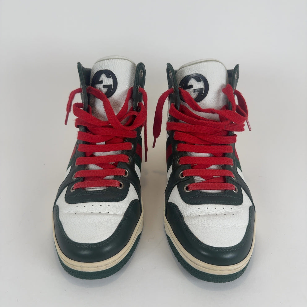 Gucci GG Striped Hightop Sneakers