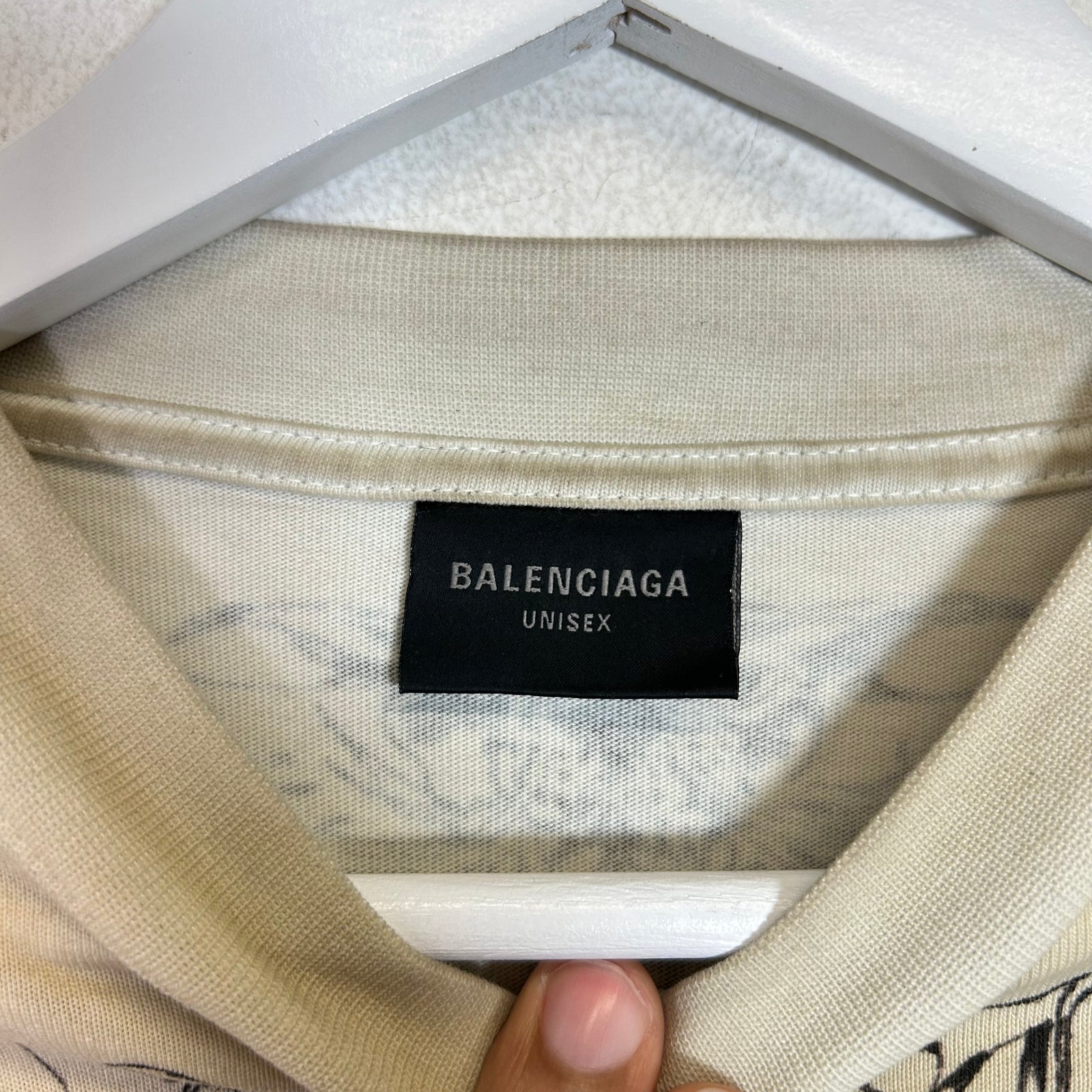 Balenciaga SS24 Tattoo Distressed Longsleeve Shirt