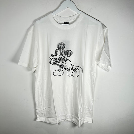 Number (N)ine White Mickey Sketch T-Shirt Size 4