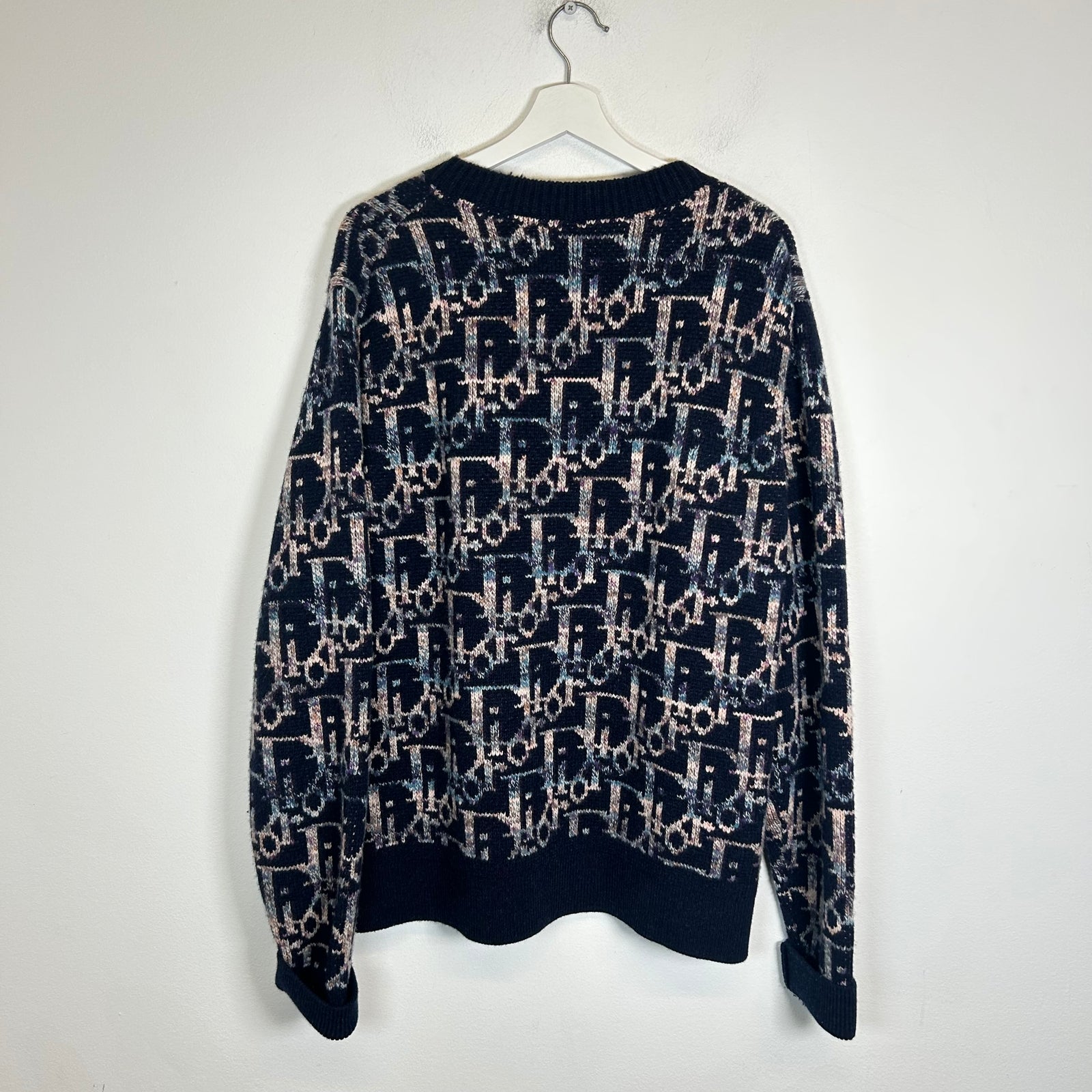 Dior Navy Oblique Knit Sweater Size XL