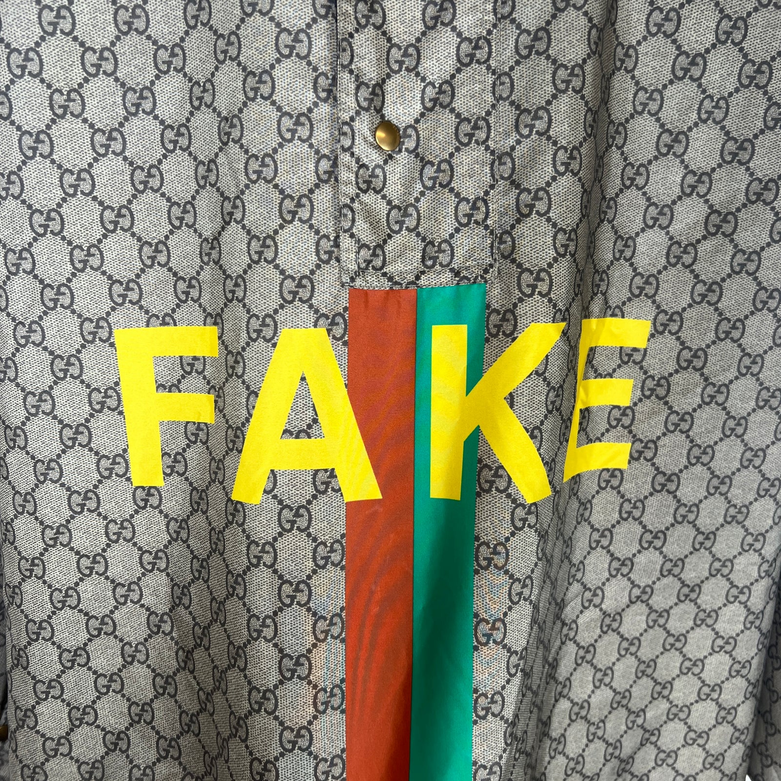 Gucci GG Web Fake/Not Hooded Nylon Parka Size M