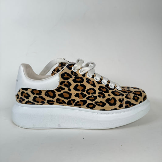 Alexander McQueen Suede Leopard Sneakers Size 39