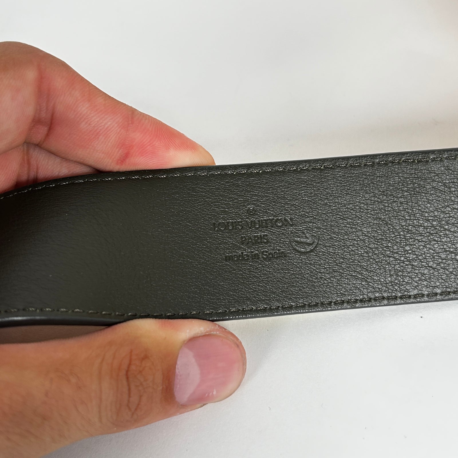 Louis Vuitton Damier Infini Vert Acide Belt Size 36