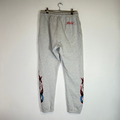 Chrome Hearts Matty Boy Grey 'Stay Fast' Flame Sweatpants Size XL