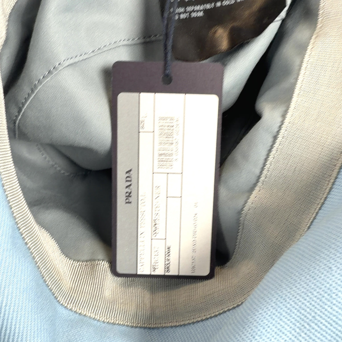 Prada Shearling Blue Bucket Hat