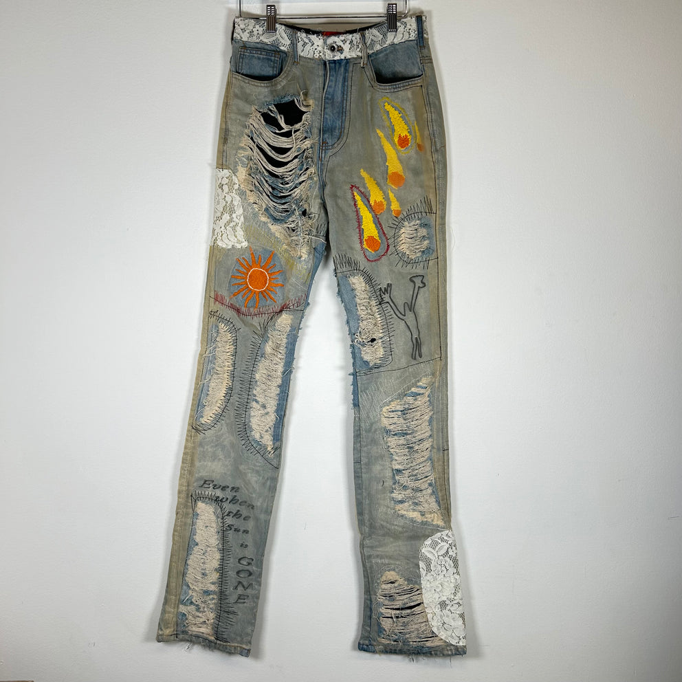Who Decides War Sunshine Overlay Denim Size 30