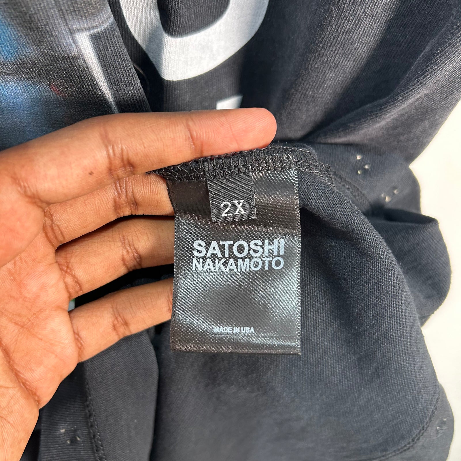 Satoshi Nakamoto 'Machine' Studded T-Shirt Size 2XL