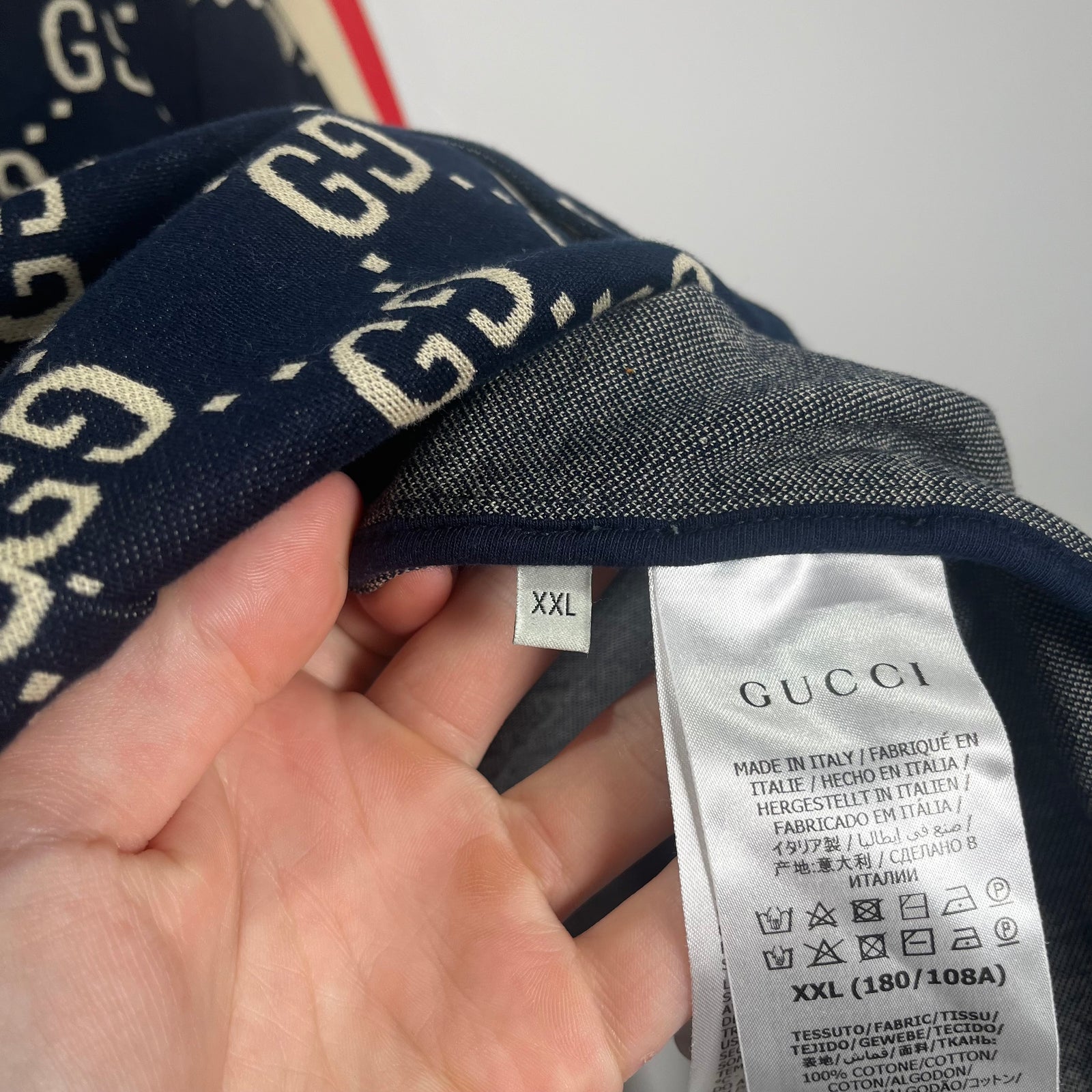 Gucci Navy GG Monogram Track Jacket Size XXL