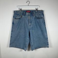 Supreme Embroidered 'New York' Denim Shorts