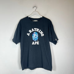 Bape Black/Blue Camo Ape Head T-Shirt Size XL